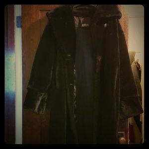 Long faux fur coat